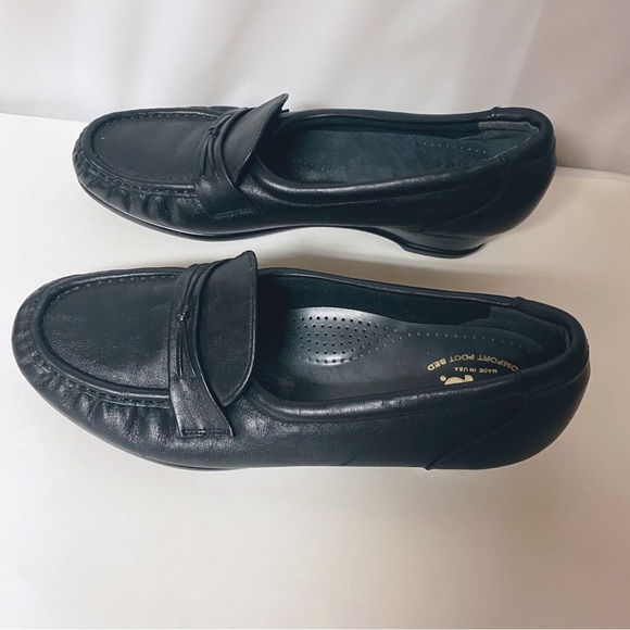 SAS tripad comfort shoes Loafers Women Size 7.5M Black Leather Made In USA - Picture 3 of 6